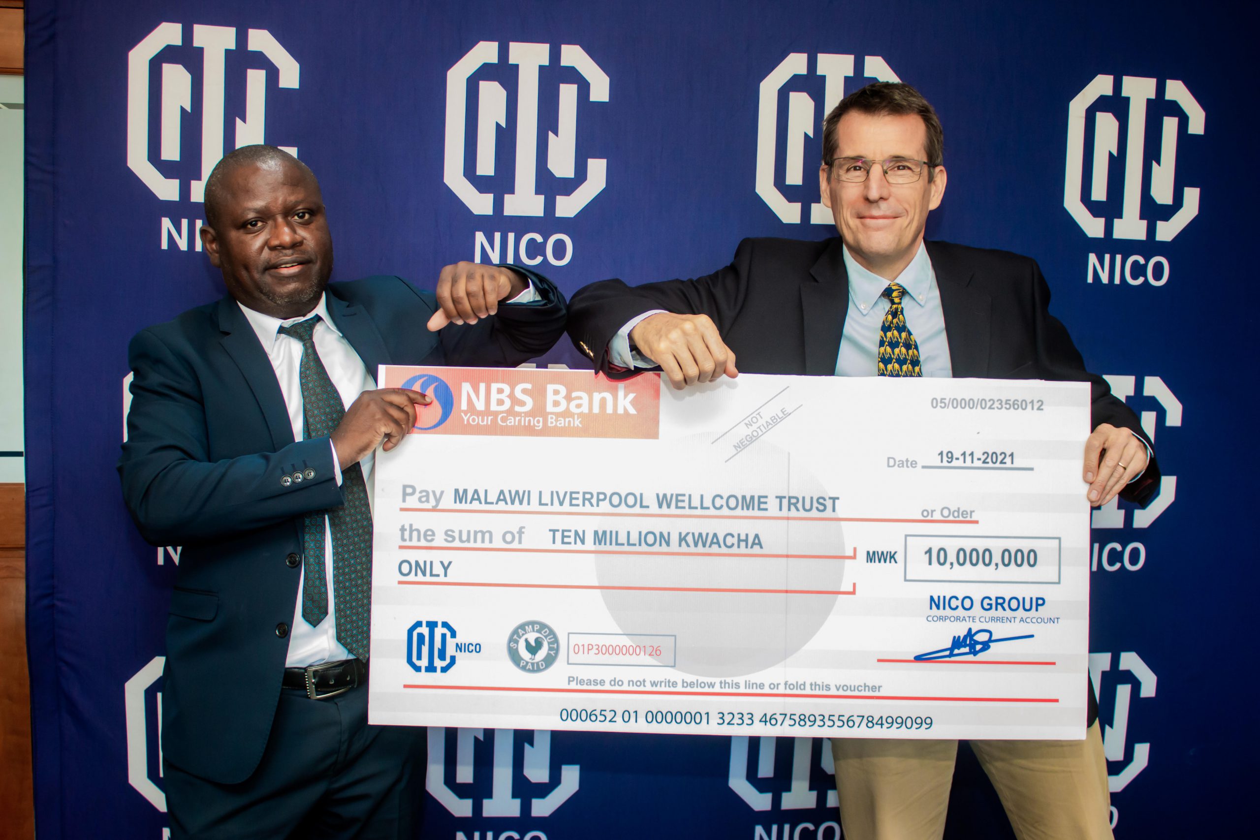 NICO DONATES MK10 MILLION TO MALAWI LIVERPOOL WELCOME TRUST